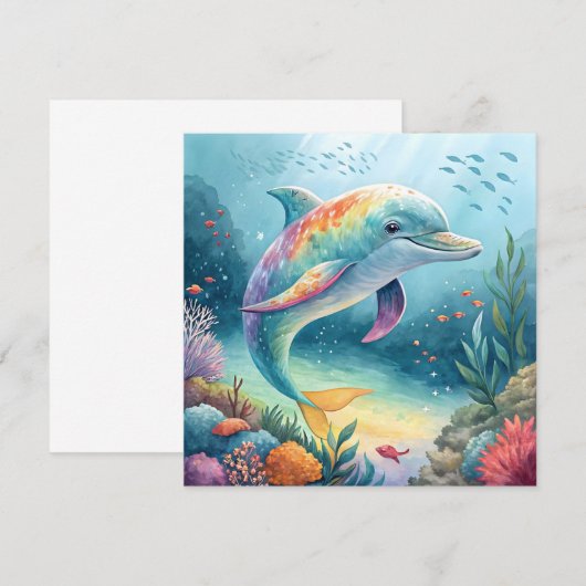 onderwaterdolfijn kaart (Voorkant / Achterkant)