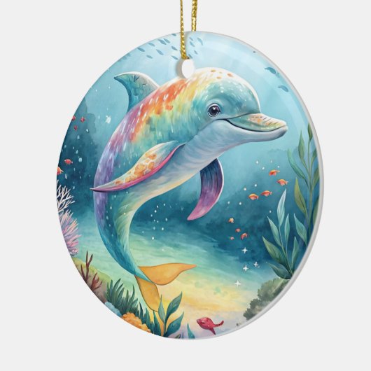 onderwaterdolfijn keramisch ornament (Links)