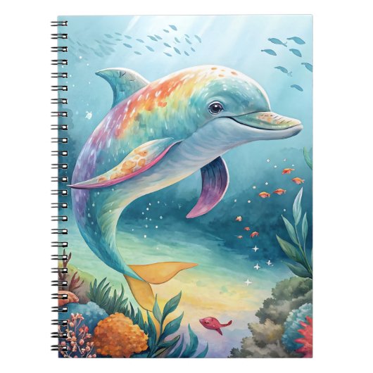 onderwaterdolfijn notitieboek (Voorkant)