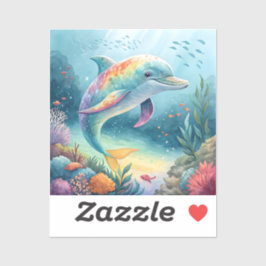 onderwaterdolfijn sticker