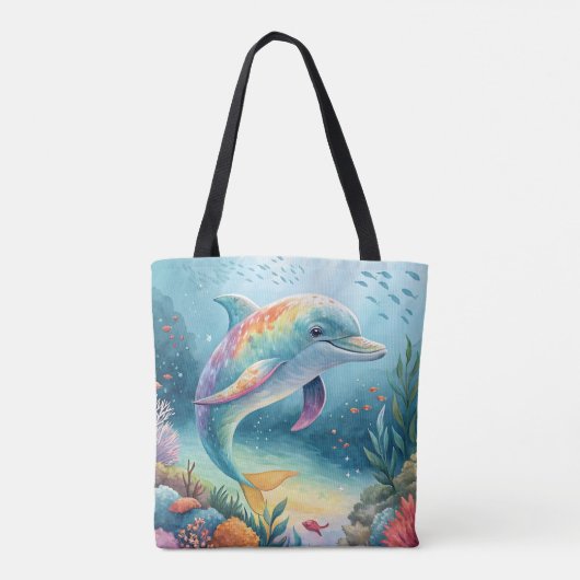 onderwaterdolfijn tote bag (Achterkant)