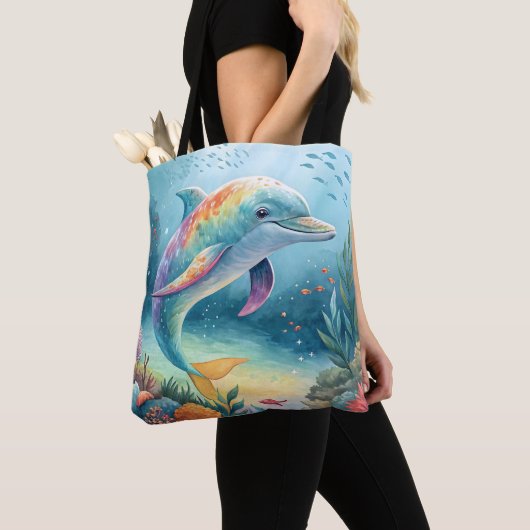 onderwaterdolfijn tote bag (Dichtbij)