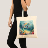 onderwaterdolfijn tote bag (Voorkant (product))