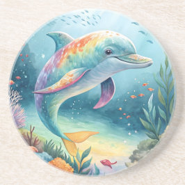 onderwaterdolfijn zandsteen onderzetter