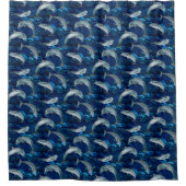 onderwaterdolfijnen en zwemmen douchegordijn (Voorkant)