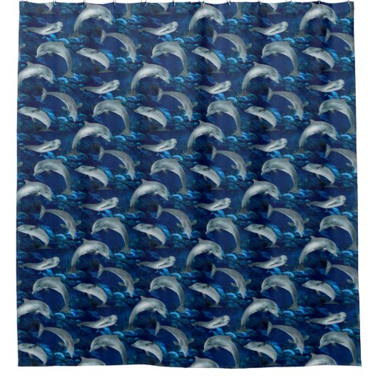 onderwaterdolfijnen en zwemmen douchegordijn (Voorkant)
