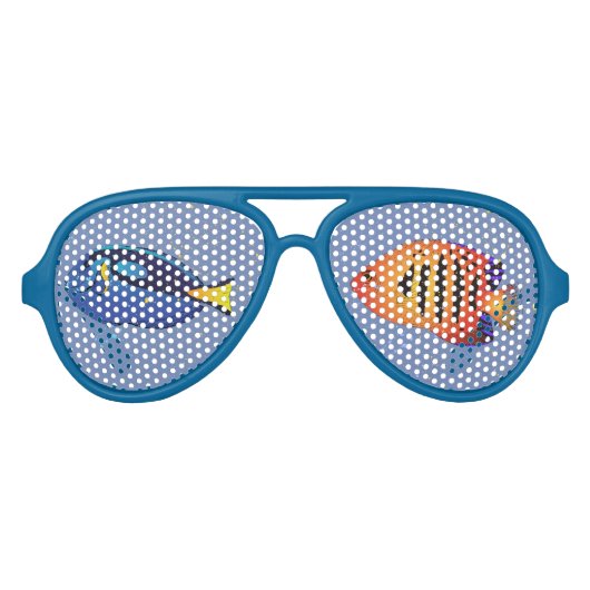 Onderwaterduiker Tropische Aquarium Vistank Aviator Zonnebril (Voorkant)