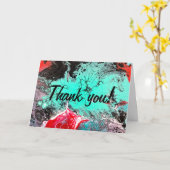 "Onderwaterflora en speelse fauna" Dank u Kaart (Gele Bloem)