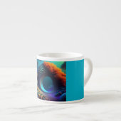 onderwaterfractaal landschap espresso kop (Voorkant rechts)