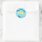Onderwaterhockey Ronde Sticker (Tas)