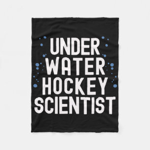 Onderwaterhockeyspeler Zwemteamsport Citaat Fleece Deken