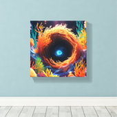 onderwaterkoraalvortex canvas afdruk (Insitu (Houten vloer))