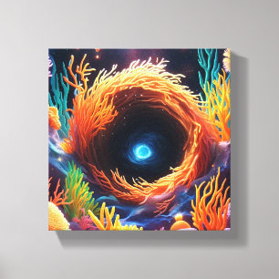 onderwaterkoraalvortex canvas afdruk
