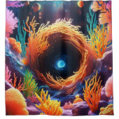 onderwaterkoraalvortex douchegordijn (Voorkant)