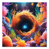 onderwaterkoraalvortex foto afdruk (Voorkant)