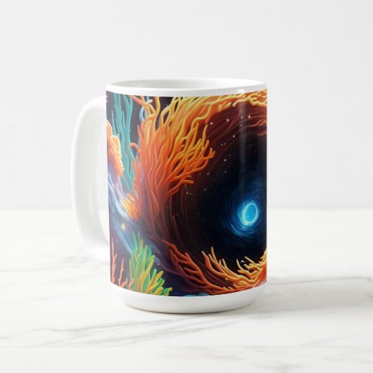 onderwaterkoraalvortex koffiemok (Voorkant links)