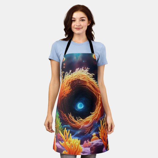 onderwaterkoraalvortex schort (Gedragen)