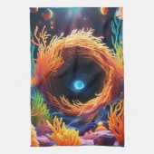 onderwaterkoraalvortex theedoek (Verticaal)