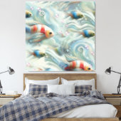 Onderwaterkunst van vis en koraal in acryl canvas afdruk (Insitu (Slaapkamer))