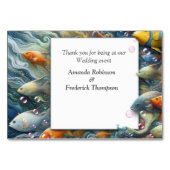 Onderwaterkunst van vis en koraal in acryl kaart (Achterkant)