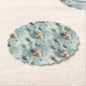 Onderwaterkunst van vis en koraal in acryl kartonnen onderzetters (Gekanteld)