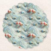 Onderwaterkunst van vis en koraal in acryl kartonnen onderzetters (Voorkant)