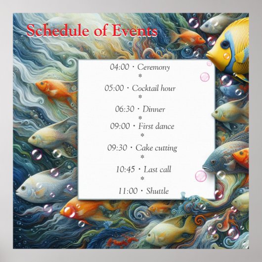 Onderwaterkunst van vis en koraal in acryl poster (Voorkant)