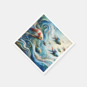 Onderwaterkunst van vis en koraal in acryl servet (Hoek)