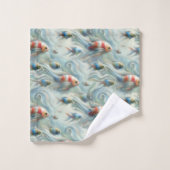 Onderwaterkunst van vis en koraal in acrylverf bad handdoek (Wasdoekje)