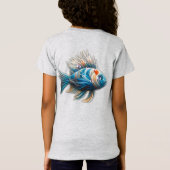 Onderwaterkunst van vis en koraal in acrylverf t-shirt (Achterkant)