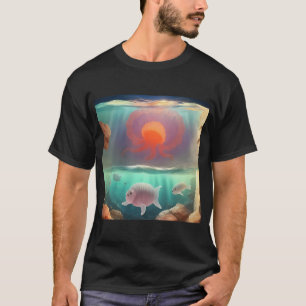 Onderwaterkwal en -vis t-shirt