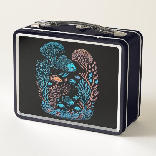 Onderwaterlandschap kleurrijke vissen en koraalrif (Achterkant)