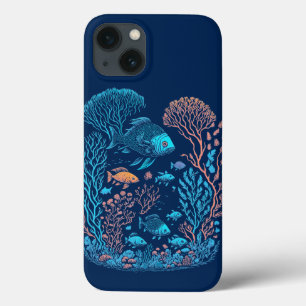 Onderwaterlandschap kleurrijke vissen en koraalrif Case-Mate iPhone case