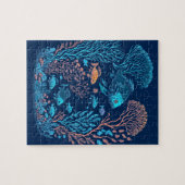 Onderwaterlandschap kleurrijke vissen en koraalrif legpuzzel (Horizontaal)