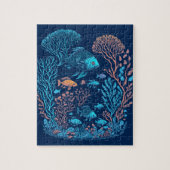 Onderwaterlandschap kleurrijke vissen en koraalrif legpuzzel (Verticaal)