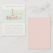 Onderwateronderzeeboten voor Baby shower Informatiekaartje (Voorkant / Achterkant)