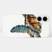 Onderwaterontwerp van schildpadden voor duiker Case-Mate iPhone case (Achterkant (horizontaal))