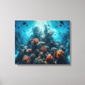 Onderwaterparadijs Levendig Koraalrif & Zee Leven Canvas Afdruk (Voorkant)