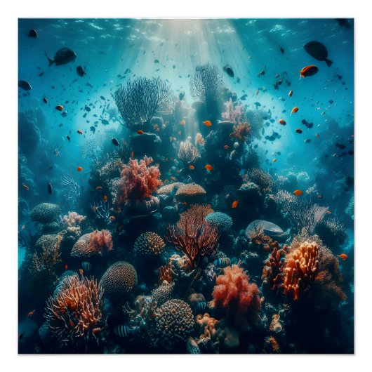 Onderwaterparadijs Levendig Koraalrif & Zee Leven Perfect Poster (Voorkant)