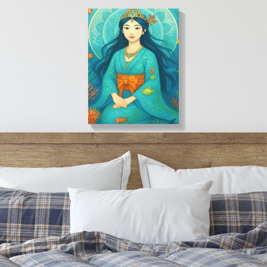 onderwaterprinses canvas afdruk (Insitu (Slaapkamer))