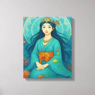 onderwaterprinses canvas afdruk