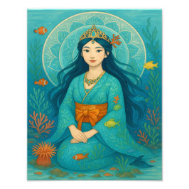 onderwaterprinses foto afdruk