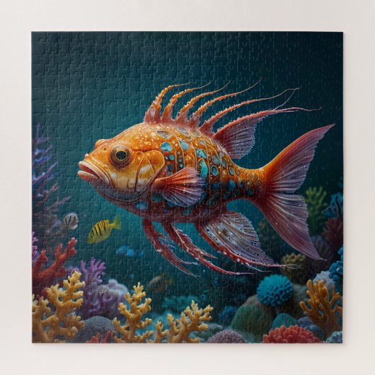 Onderwaterpuzzel van een Oranje visavontuur Legpuzzel (Verticaal)