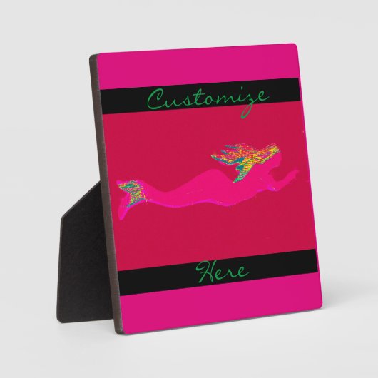 onderwaterroze zeemeermin fotoplaat (Voorkant)