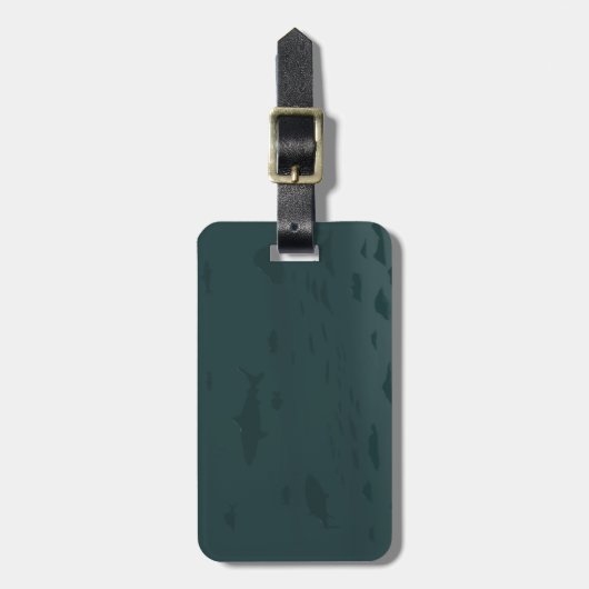 onderwaterscène bagagelabel (Voorkant verticaal)