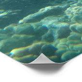 Onderwaterscène koraalrif Hawaii poster (Hoek)