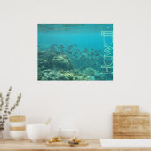 Onderwaterscène koraalrif Hawaii poster (Keuken)