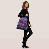 Onderwaterscène, oceaan, zee natuur scène crossbody tas (Op model)