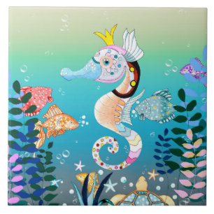 Onderwaterscène, tegels tegeltje