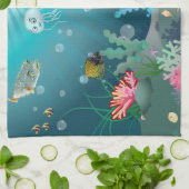 Onderwaterscène Theedoek (Gevouwen)